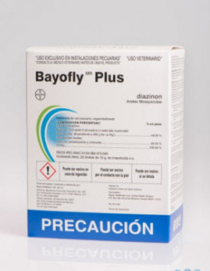 Bayofly Plus - Diazinon: O, O-diethyl O- , 6-methyl-2-, 1 - methyl ethyl, -4-pyrimidyl, phosphorothioate 20 earrings